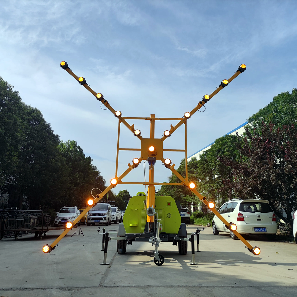 拖車式移動照明車 機場跑道關(guān)閉預警標志燈塔4TN4000B